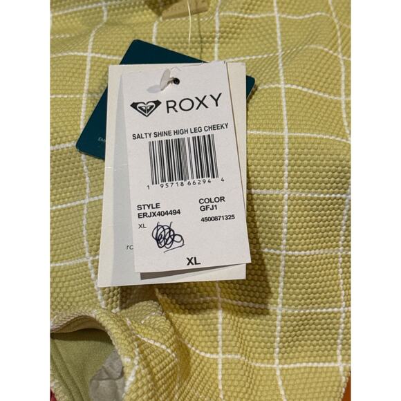 Roxy Salty Shine Cheeky High Leg Bikini Bottom XL NWT - Picture 4 of 4